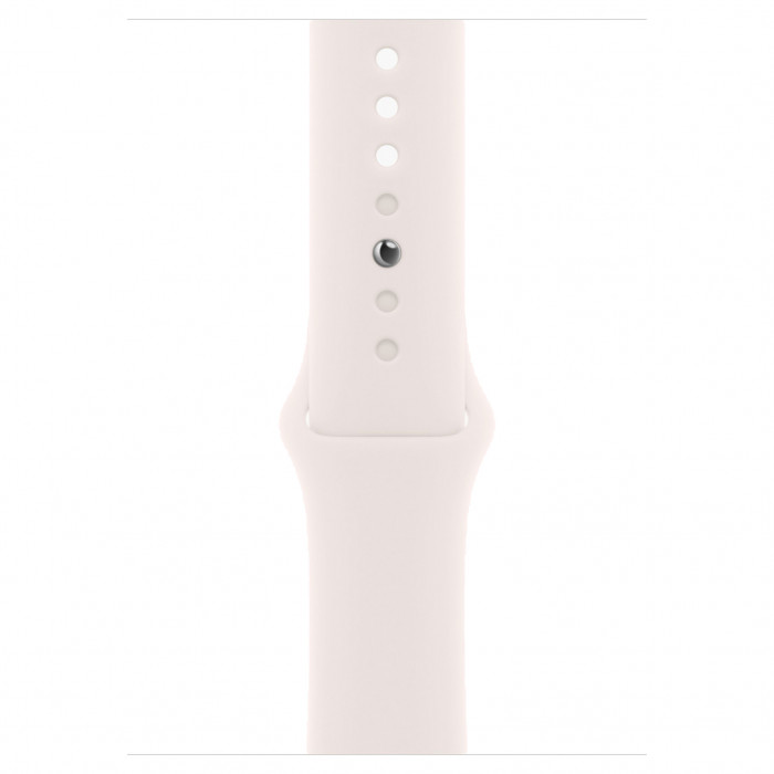 Apple Watch 11 46mm, Rose Gold Aluminum, Light Blush Sport Band, S/M