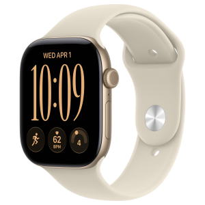 Apple Watch 12 42mm, Light Gold Aluminum, Sand Sport Band, S/M