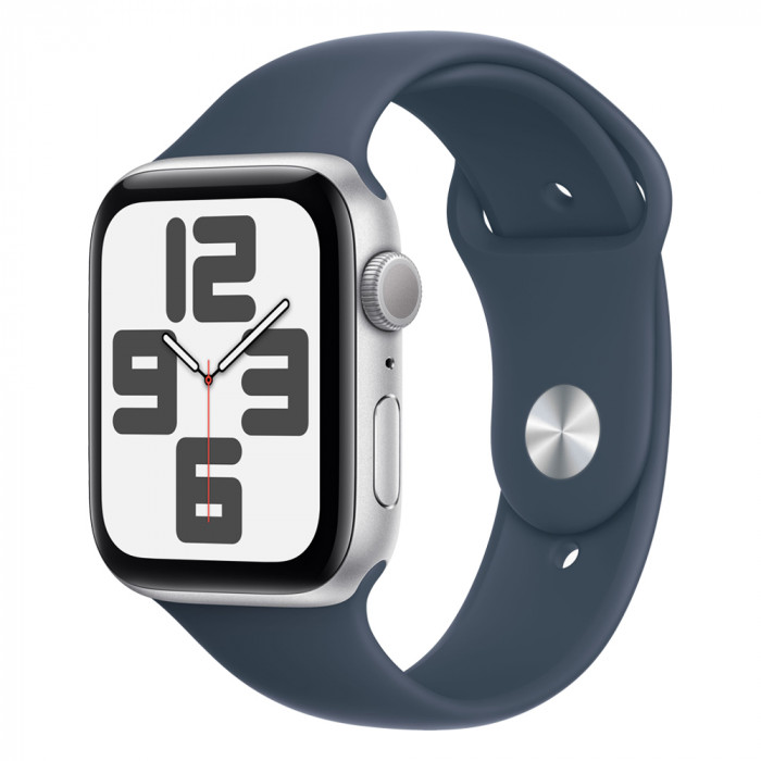 Apple Watch SE 44mm, Silver, Ремешок Denim Sport Band, размер S/M