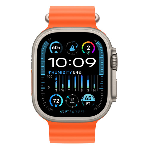 Apple Watch Ultra 2 49mm Titanium Ocean Band, Orange