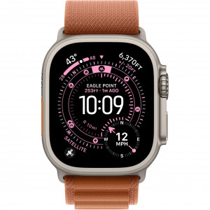 Apple Watch Ultra 3 49mm, Natural Titanium, Alpine Loop Terra Cotta, L
