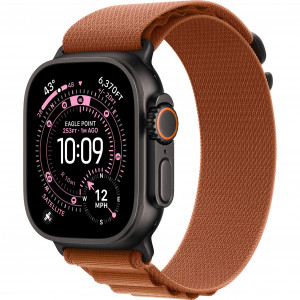 Apple Watch Ultra 3 49mm, Black Titanium, Alpine Loop Terra Cotta, L