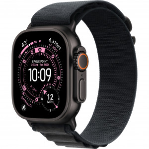 Apple Watch Ultra 3 49mm, Black Titanium, Alpine Loop Black, L