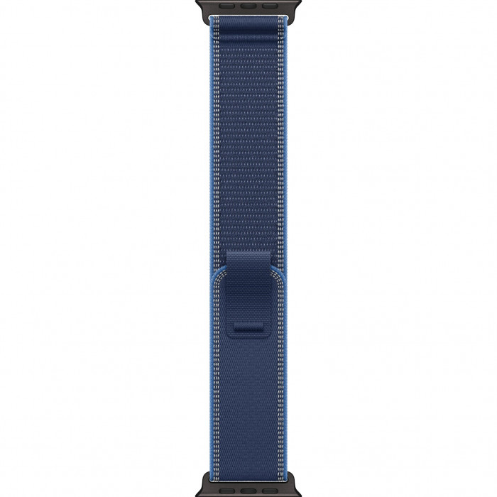 Apple Watch Ultra 3 49mm, Black Titanium, Trail Loop Blue/Bright Blue, S/M