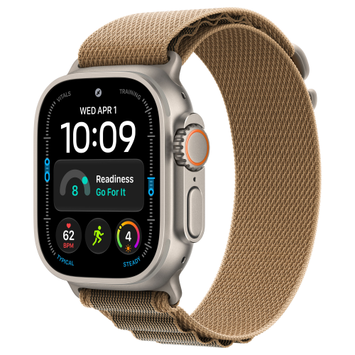Apple Watch Ultra 4 49mm, Natural Titanium, Alpine Loop Desert, L