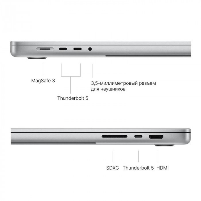 Ноутбук Apple MacBook Pro 16'' (2024) M4 Pro 48/512GB, Silver (MX2U3)