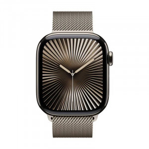 Apple Watch 10 46mm, Titanium Natural, Ремешок Natural Milanese Loop