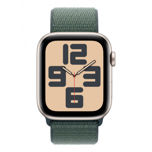 Apple Watch SE 44mm, Starlight, Ремешок Lake Green Sport Loop