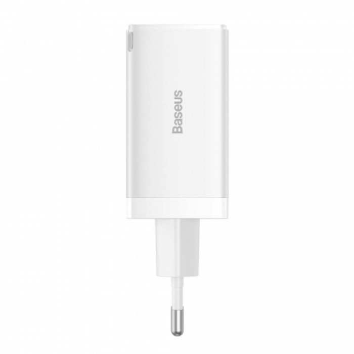 СЗУ Baseus Triple GaN5 2C+U 65W с кабелем, белый