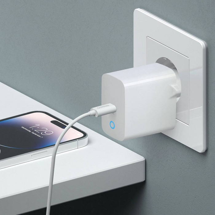 СЗУ Deppa Wall Charger 25W USB-C, белый