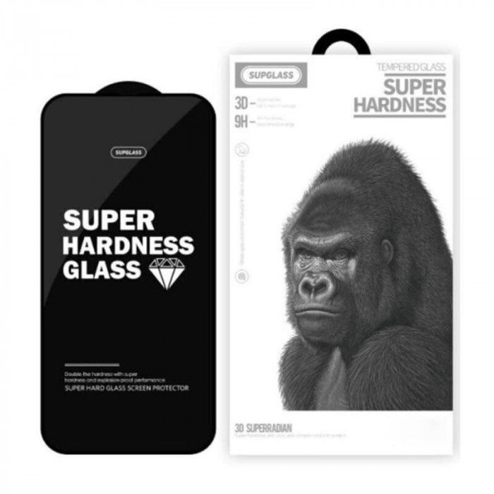 Защитное стекло 3D SUPGLASS для iPhone 15 Pro Max, черная рамка