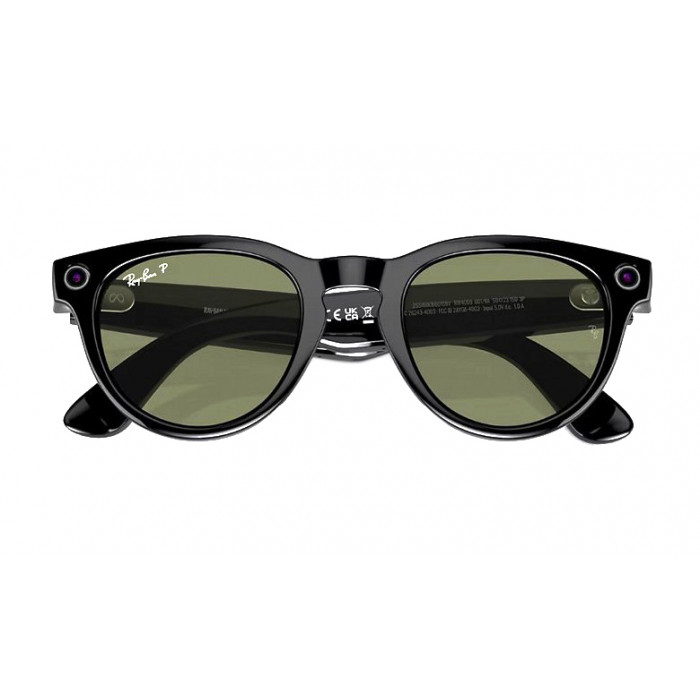 Умные очки Ray-Ban Meta Headliner (Gen 1) S50, Shiny Black/Polarized G-15 Green (RW4009)