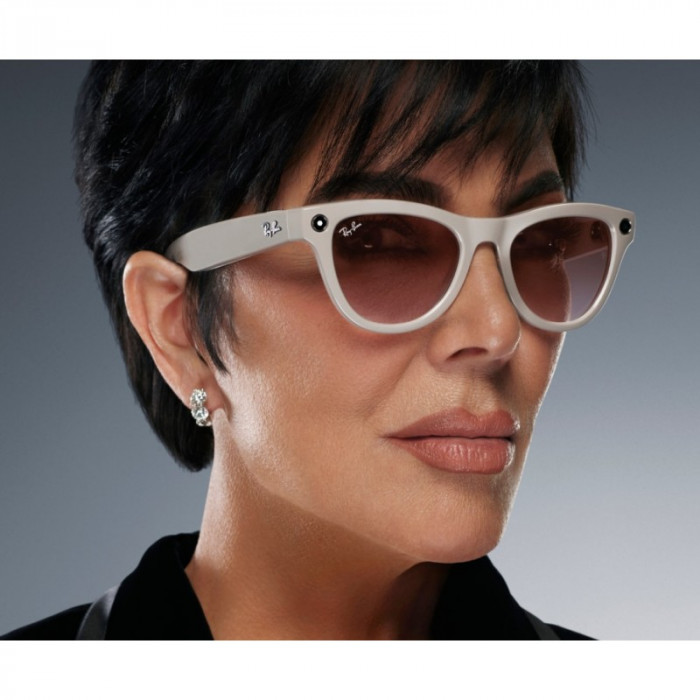 Умные очки Ray-Ban Meta Skyler (Gen 1) S52, Shiny Black/Transitions Cerulean Blue (RW4010)