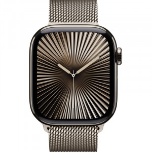 Apple Watch 10 42mm, Titanium Natural, Ремешок Natural Milanese Loop