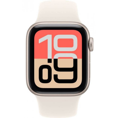 Apple Watch SE 3 (2025) 40mm, Starlight, Ремешок Starlight Sport Band, размер M/L