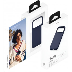 Чехол силиконовый uBear Touch для iPhone 17 Pro Max, синий