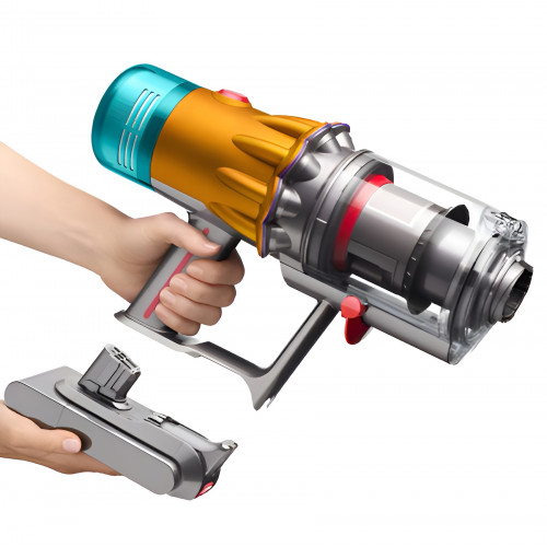 Пылесос беспроводной Dyson V12s Detect Slim Submarine Complete, Yellow/Nickel