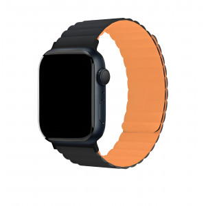 Ремешок магнитный uBear Mode для Apple Watch 44/45/46/49mm, оранжевый/черный