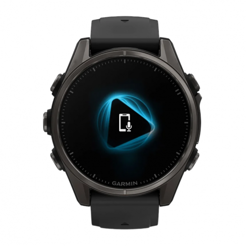 Умные часы Garmin Fenix 8 43mm, Черный, Ремешок серый