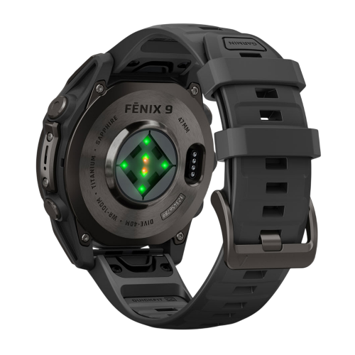Умные часы Garmin Fenix 9 47mm, Угольно-серый, Ремешок черный