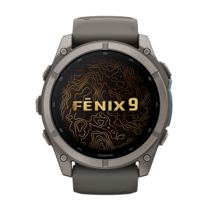 Умные часы Garmin Fenix 9 47mm, Титановый, Ремешок пепельно-серый