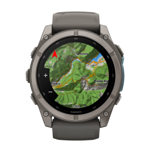 Умные часы Garmin Fenix 9 47mm, Титановый, Ремешок пепельно-серый