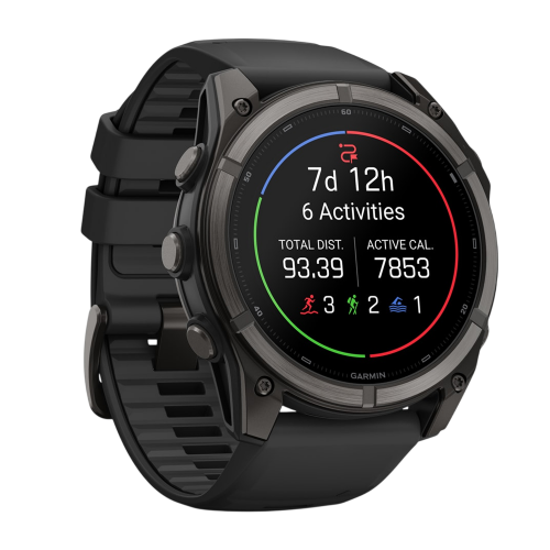 Умные часы Garmin Fenix 9 47mm, Угольно-серый, Ремешок черный
