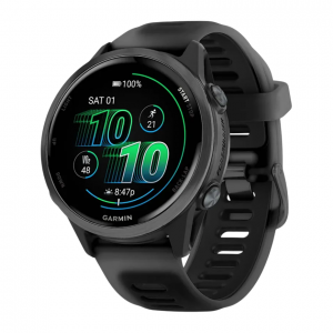 Умные часы Garmin Forerunner 570 42mm, Серый, Ремешок черный