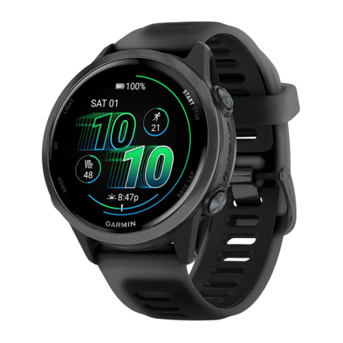 Умные часы Garmin Forerunner 570 42mm, Серый, Ремешок черный