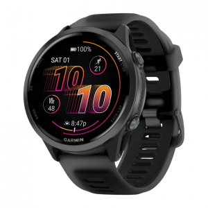 Умные часы Garmin Forerunner 570 47mm, Серый, Ремешок черный