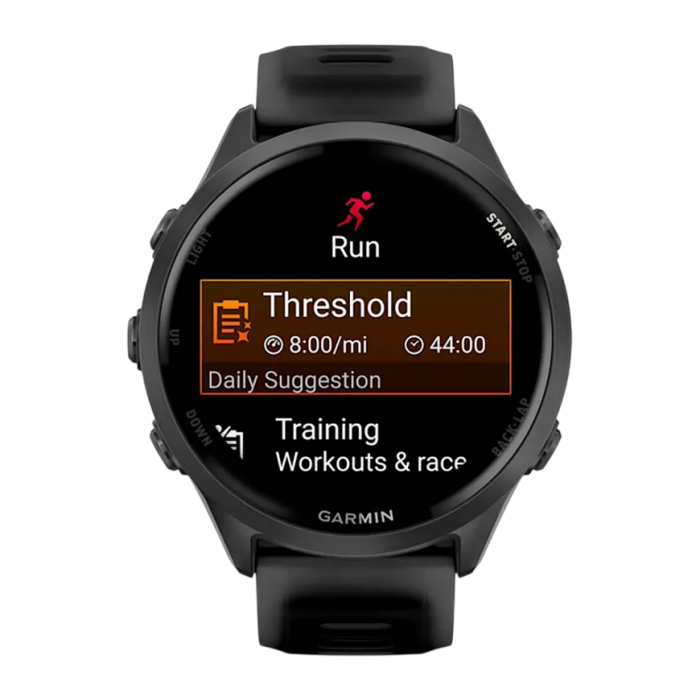Умные часы Garmin Forerunner 570 47mm, Серый, Ремешок черный