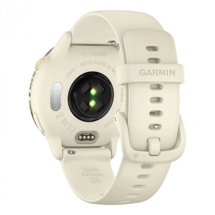 Умные часы Garmin Vivoactive 6, Лунно-золотистый, Ремешок слоновая кость