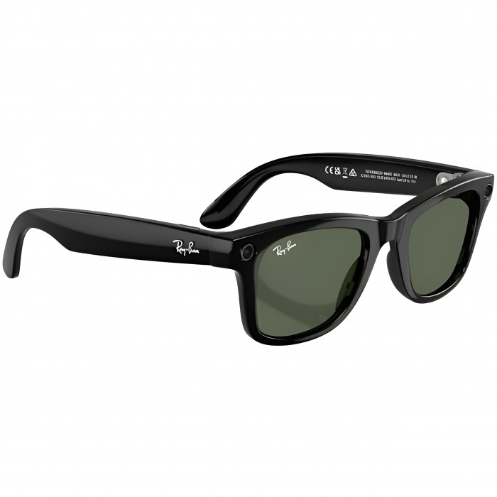 Умные очки Ray-Ban Meta Wayfarer (Gen 2) S53, Shiny Black/G-15 Green (RW4012)