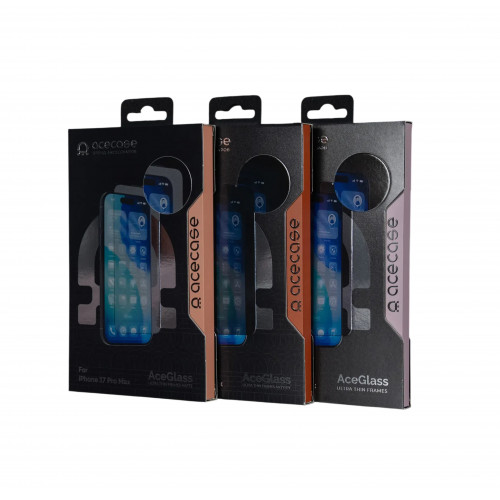 Защитное стекло AceCase AceGlass для iPhone 17/16 Pro, ультратонкая рамка